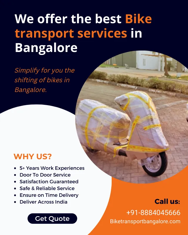Why Bike Transport Bangalore is Best