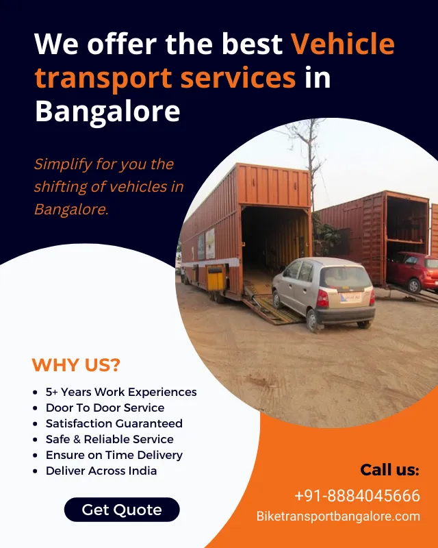 Why Vehicle Transport Bangalore is Best